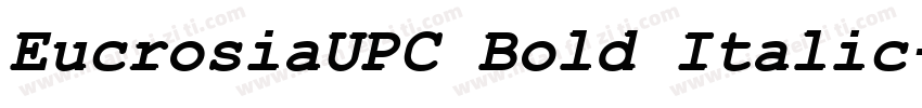 EucrosiaUPC Bold Italic字体转换